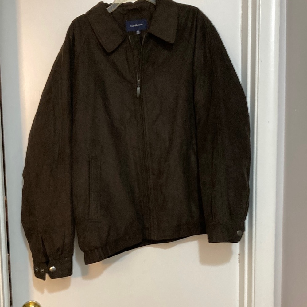 Men’s NWOT Faux Suede Brown Bomber Jacket